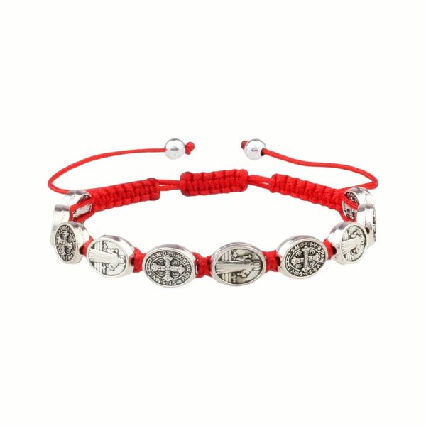 9pcs alloy st benedict medal handmade braided rope adjustable woman man charm fashion jewelry friendship gifts, Golden;silver
9pcs alloy st benedict medal handmade braided rope adjustable woman man charm fashion jewelry friendship gifts, Golden;silver