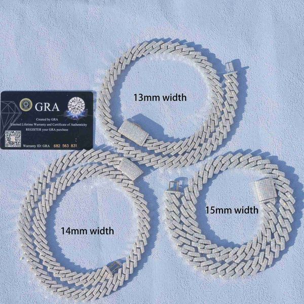 13mm 14mm 15mm width two rows vvs moissanite glowing necklaces silver 925 necklace women link chain
13mm 14mm 15mm width two rows vvs moissanite glowing necklaces silver 925 necklace women link chain