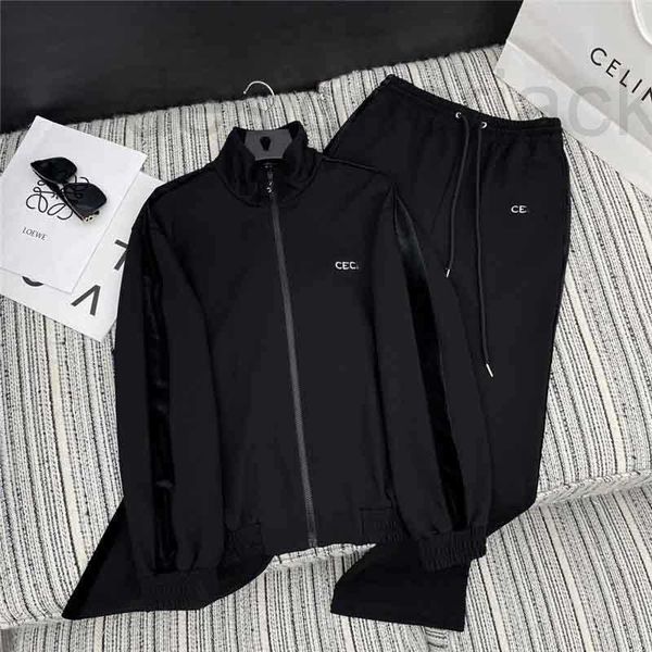women's tracksuits designer early spring new embroidery letter embellishment panel velvet edge stand neck casual coat elastic waist str, Gray
women's tracksuits designer early spring new embroidery letter embellishment panel velvet edge stand neck casual coat elastic waist str, Gray