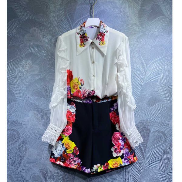 designer womens 2023 spring new two pics suit polo print shirt with shorts set disign clothes a1, White
designer womens 2023 spring new two pics suit polo print shirt with shorts set disign clothes a1, White