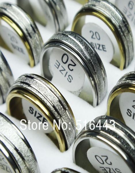 selling 30pcs frosted stainless steel double layer spin rotate mens womens silver gold rings whole lots a2993093190913, Golden;silver
selling 30pcs frosted stainless steel double layer spin rotate mens womens silver gold rings whole lots a2993093190913, Golden;silver