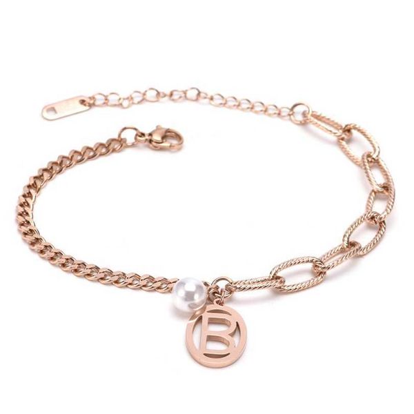 2023 designer new fashion pearl stainless versatile letter b home titanium steel bracelet female, Black
2023 designer new fashion pearl stainless versatile letter b home titanium steel bracelet female, Black