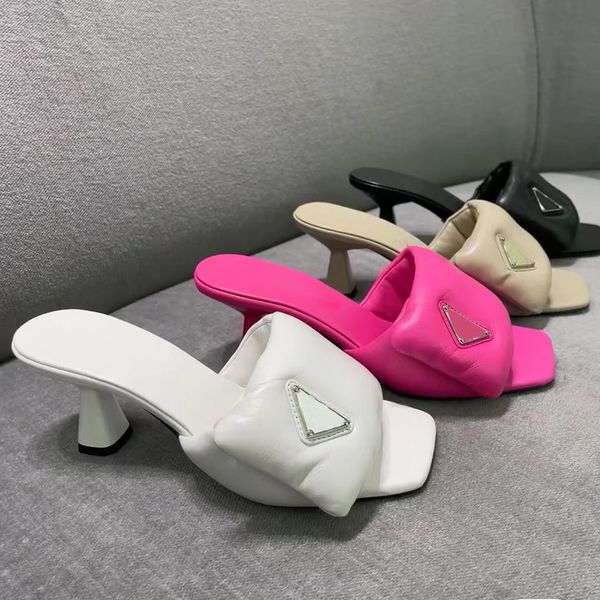 65mm soft leather slip-on mid-heeled slippers sandals mules leather slides round open toe for women luxury designers shoes factory footwear, Black
65mm soft leather slip-on mid-heeled slippers sandals mules leather slides round open toe for women luxury designers shoes factory footwear, Black