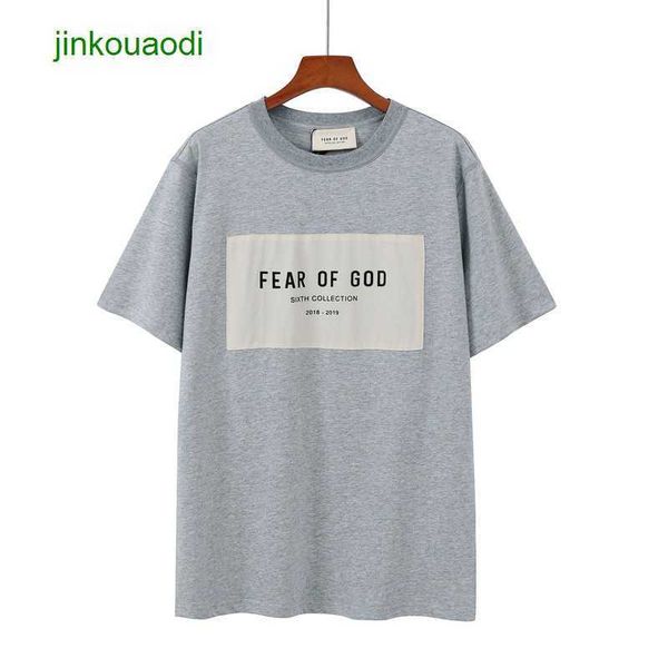 essen double thread fear god chest patch short sleeve women fogg high street round neck t-shirt men, White
essen double thread fear god chest patch short sleeve women fogg high street round neck t-shirt men, White