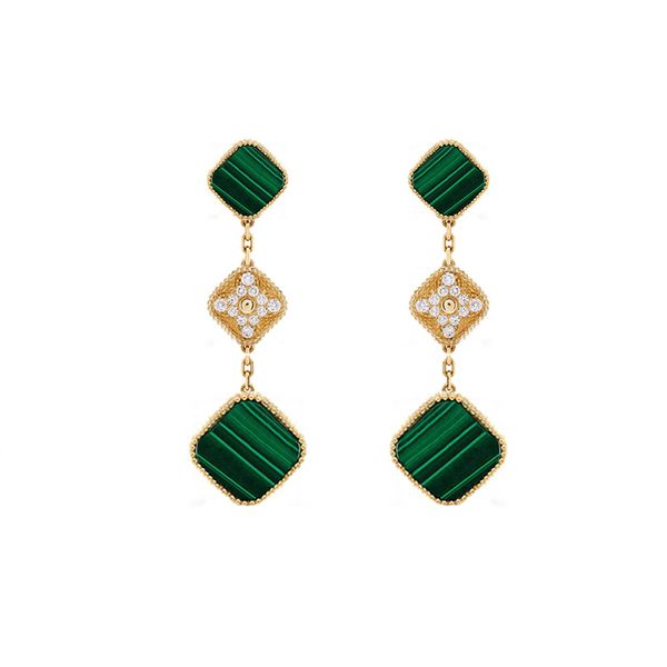 green four leaf clover earring fashion classic dangle earrings designer for woman agate mother of pearl moissanite diamond drop earring vale, Silver
green four leaf clover earring fashion classic dangle earrings designer for woman agate mother of pearl moissanite diamond drop earring vale, Silver