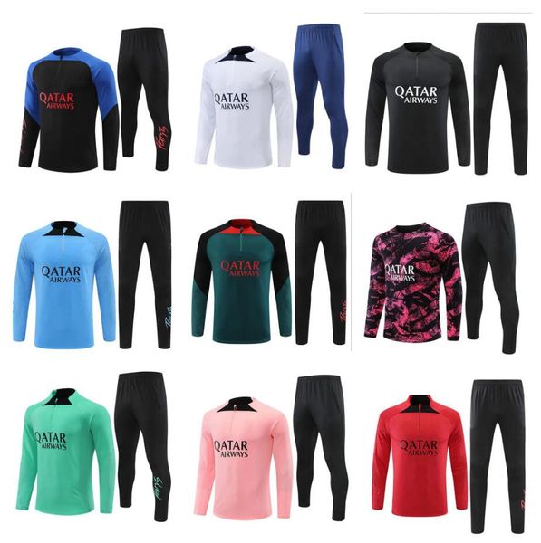 chandal tuta psgs men football tracksuits training suit maillot jersey jacket kit 22 22 24 messis mbappe mens and kids soccer tracksuit jogg, Black
chandal tuta psgs men football tracksuits training suit maillot jersey jacket kit 22 22 24 messis mbappe mens and kids soccer tracksuit jogg, Black