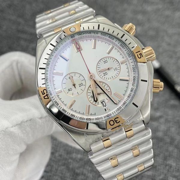 mens watch chronograph quartz movement 46mm steel bracelet luminous green dial black date gents sport b01, Slivery;brown
mens watch chronograph quartz movement 46mm steel bracelet luminous green dial black date gents sport b01, Slivery;brown