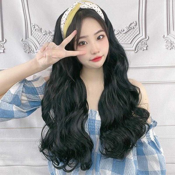 live broadcast with goods wig female long hair summer headband one seamless high, Black
live broadcast with goods wig female long hair summer headband one seamless high, Black