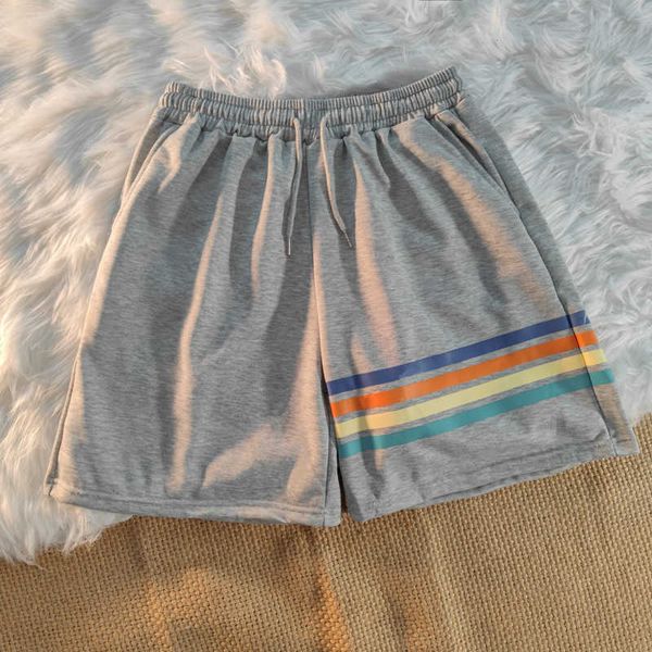 men's shorts colorful striped shorts men's ins loose straight pants summer fashion label casual capris, White;black
men's shorts colorful striped shorts men's ins loose straight pants summer fashion label casual capris, White;black