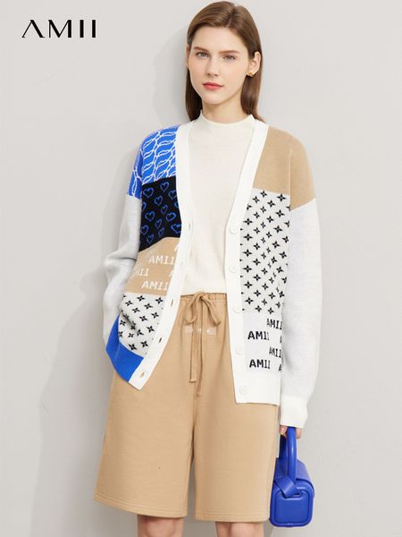 women's knits tees amii minimalism patchwork sweater cardigan autumn winter women warm vnevk loose single breasted knitted 12270430 230, White
women's knits tees amii minimalism patchwork sweater cardigan autumn winter women warm vnevk loose single breasted knitted 12270430 230, White