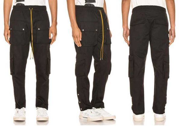 edition rhude high street multi-pocket cargo button-up pants soft comfortable pants for men women, Black
edition rhude high street multi-pocket cargo button-up pants soft comfortable pants for men women, Black