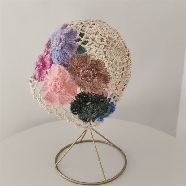 elegant handmade hollow crochet caps for women spring and autumn flower beanie hats fashion versatile breathable knitting caps hcs220, Blue;gray
elegant handmade hollow crochet caps for women spring and autumn flower beanie hats fashion versatile breathable knitting caps hcs220, Blue;gray