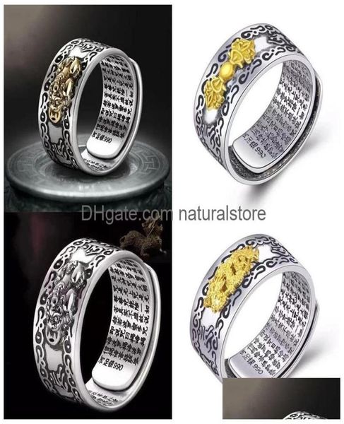 band rings feng shui pixiu charms ring band amet wealth lucky carving scripture open adjustable rings buddhist jewelry for women a4877200, Silver 
band rings feng shui pixiu charms ring band amet wealth lucky carving scripture open adjustable rings buddhist jewelry for women a4877200, Silver