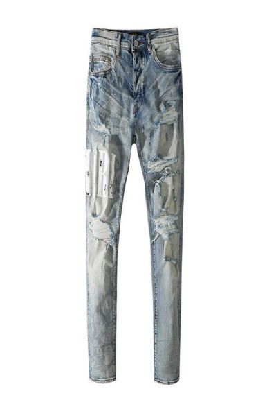 men039s jeans amri ripped pants fashion hip hop blue cow with holes stickers leather letters slim skinny high street brand fit 7973965
men039s jeans amri ripped pants fashion hip hop blue cow with holes stickers leather letters slim skinny high street brand fit 7973965