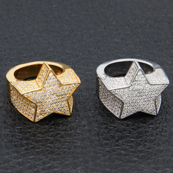 men's fashion copper gold color plated ring exaggerate iced out cz stone star shape ring jewelry207q, Silver
men's fashion copper gold color plated ring exaggerate iced out cz stone star shape ring jewelry207q, Silver