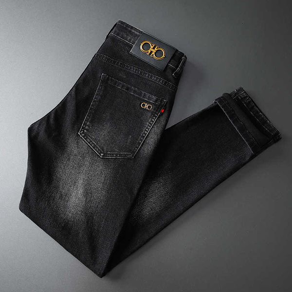 kong hong premium black jeans men's 2023 spring fashion brand slim fit feet pants, Blue
kong hong premium black jeans men's 2023 spring fashion brand slim fit feet pants, Blue