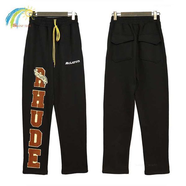 hip hop multi pocket rhude overalls men women 1 1 cotton towel embroidered rhude sweatpants drawstring casual pants, Black
hip hop multi pocket rhude overalls men women 1 1 cotton towel embroidered rhude sweatpants drawstring casual pants, Black
