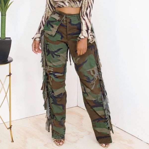 women's pants women hipster tassel pockets camouflage autumn 2023 casual high wasit straight trousers street female bottoms, Black;white
women's pants women hipster tassel pockets camouflage autumn 2023 casual high wasit straight trousers street female bottoms, Black;white