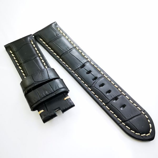 24 mm - 22 mm black crocodile grain calf leather watch band strap fit for pam pam111 watch, Black;brown
24 mm - 22 mm black crocodile grain calf leather watch band strap fit for pam pam111 watch, Black;brown