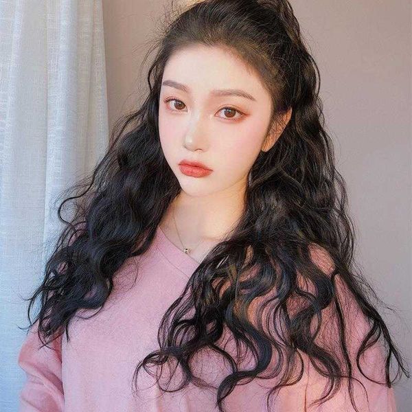 live broadcast with goods wig female long hair grip ponytail fluffy corn curler, Black
live broadcast with goods wig female long hair grip ponytail fluffy corn curler, Black