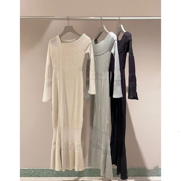 casual dresses kuzuwata solid color perspective longsleeved dress asymmetric offshoulder knitted robe femme japan slim vestido de mujer 2303, Black;gray
casual dresses kuzuwata solid color perspective longsleeved dress asymmetric offshoulder knitted robe femme japan slim vestido de mujer 2303, Black;gray