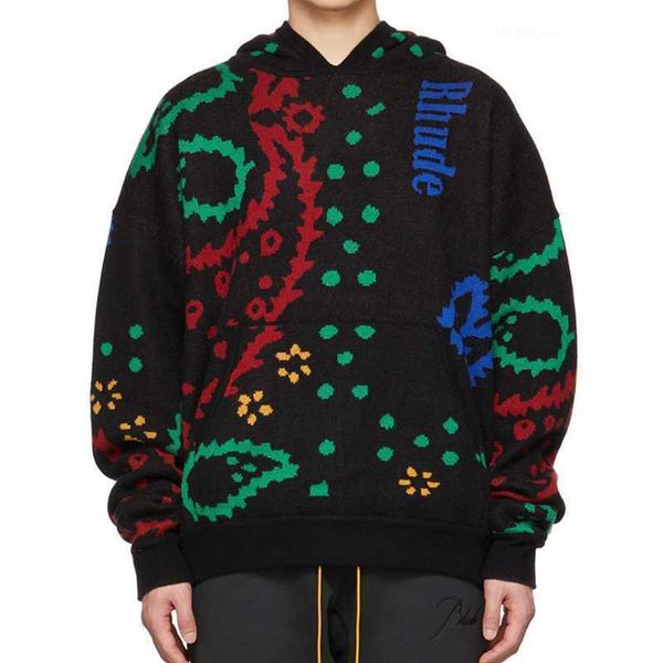 new style cashew flower jacquard rhude sweater men women vintage rhude knitted hoodie 2023ss pullover hooded, White;black
new style cashew flower jacquard rhude sweater men women vintage rhude knitted hoodie 2023ss pullover hooded, White;black