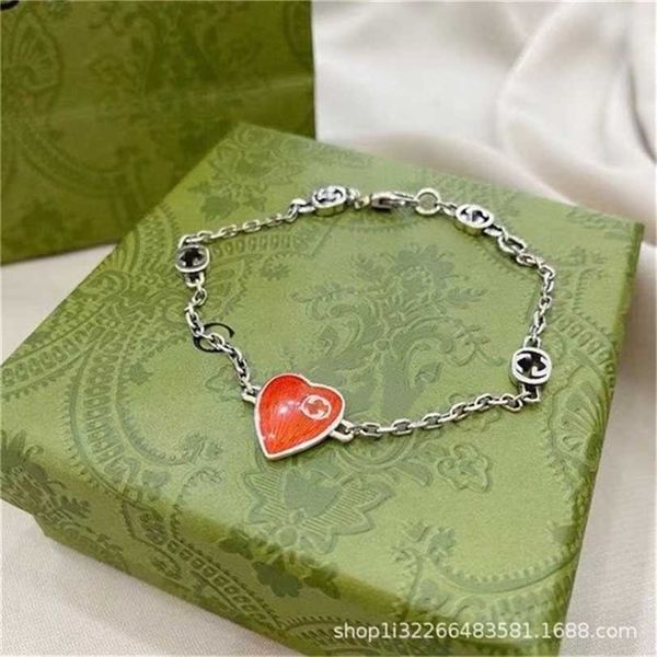 2023 designer new fashion jewelry gujia 925 silver interlocking double love enamel red blue bracelet fashionable and simple. valentine', Black
2023 designer new fashion jewelry gujia 925 silver interlocking double love enamel red blue bracelet fashionable and simple. valentine', Black