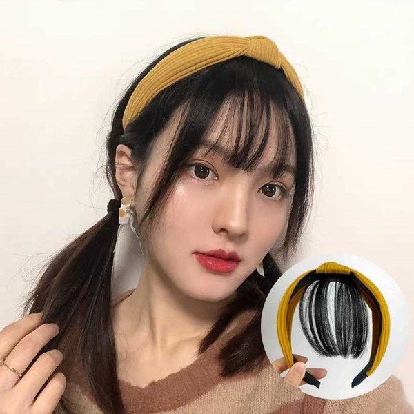 female hair hoop bang air bangs headband integrated detachable set class ii, Black;brown
female hair hoop bang air bangs headband integrated detachable set class ii, Black;brown