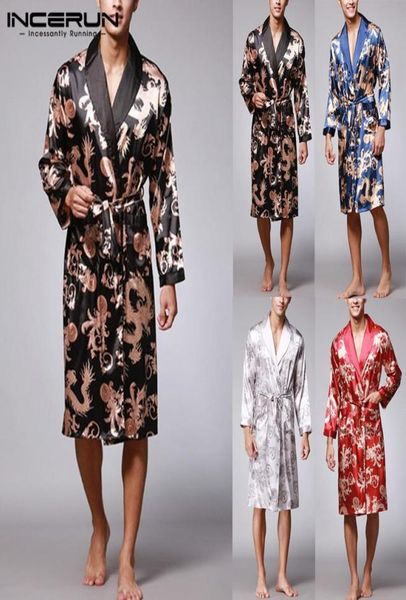 men039s sleepwear ethnic mens robe long sleeves bathrobe silk kimono chinese lucky dragon print pajamas night dressing gown mas4778955, Black;brown
men039s sleepwear ethnic mens robe long sleeves bathrobe silk kimono chinese lucky dragon print pajamas night dressing gown mas4778955, Black;brown