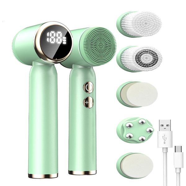 face care devices 6 in 1 electric sonic cleansing brush waterproof lcd display scrubber spin for deep cleaning skin machine 230317
face care devices 6 in 1 electric sonic cleansing brush waterproof lcd display scrubber spin for deep cleaning skin machine 230317