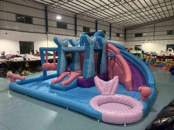 new design deluxe outdoor fun mermaid inflatable bouncers water slide splash pool park balls heavy-duty nylon bounce house climbing wall
new design deluxe outdoor fun mermaid inflatable bouncers water slide splash pool park balls heavy-duty nylon bounce house climbing wall