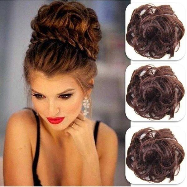 wig curly hair bun female messy high temperature fiber rubber band chemical ring, Black
wig curly hair bun female messy high temperature fiber rubber band chemical ring, Black