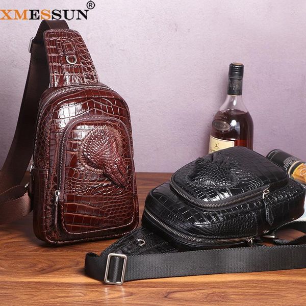 waist bags trendy genuine leather chest fashion designer ladies and men crocodile pattern casual crossbody bag
waist bags trendy genuine leather chest fashion designer ladies and men crocodile pattern casual crossbody bag