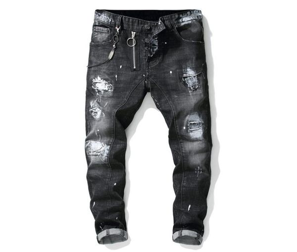 men039s hight street ripped painted jeans pants with holes streetwear distressed denim trousers black printed jeans8790798, Blue
men039s hight street ripped painted jeans pants with holes streetwear distressed denim trousers black printed jeans8790798, Blue