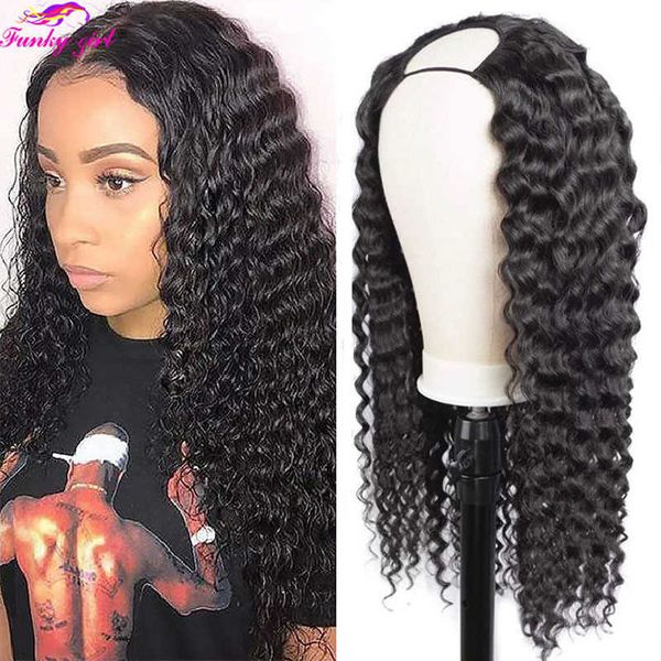 synthetic wigs deep wave u part wig brazilian curly v human hair s for women non lace 150% density natural remy 230227, Black
synthetic wigs deep wave u part wig brazilian curly v human hair s for women non lace 150% density natural remy 230227, Black