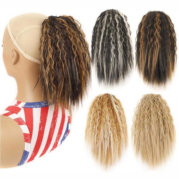wig ponytail female short hair chemical fiber corn curler drawstring horse tail, Black
wig ponytail female short hair chemical fiber corn curler drawstring horse tail, Black