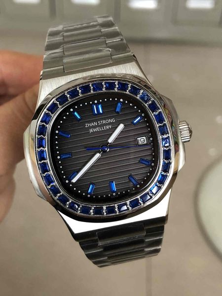 classic designer mens automatic mechanical watches stainless steel strap blue diamond bezel men's wristwatch fashion sports man wristwa, Slivery;brown
classic designer mens automatic mechanical watches stainless steel strap blue diamond bezel men's wristwatch fashion sports man wristwa, Slivery;brown