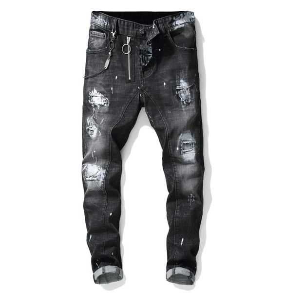 men039s hight street ripped painted jeans pants with holes streetwear distressed denim trousers black printed jeans6120498, Blue
men039s hight street ripped painted jeans pants with holes streetwear distressed denim trousers black printed jeans6120498, Blue