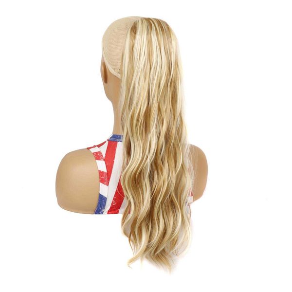 wig ponytail female drawstring long curly hair high net pocket water ripple, Black
wig ponytail female drawstring long curly hair high net pocket water ripple, Black