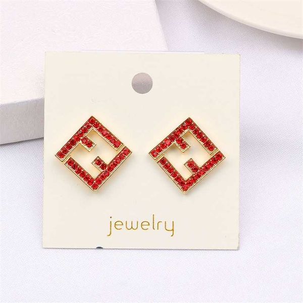2023 designer new simple fashion trendy gold plated metal inlaid zircon square letter f earrings for women, Golden
2023 designer new simple fashion trendy gold plated metal inlaid zircon square letter f earrings for women, Golden