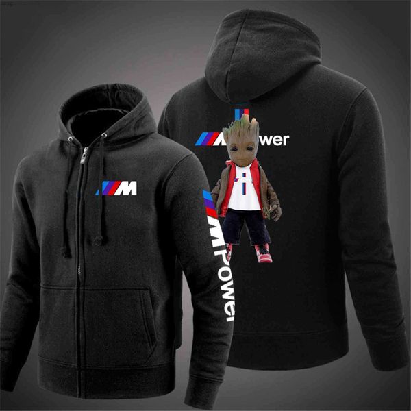 2023 men's spring autumn grroot bmw m power thick hoodie jacket printed punk clothing fashion casual zipper sweatshirt, Black
2023 men's spring autumn grroot bmw m power thick hoodie jacket printed punk clothing fashion casual zipper sweatshirt, Black