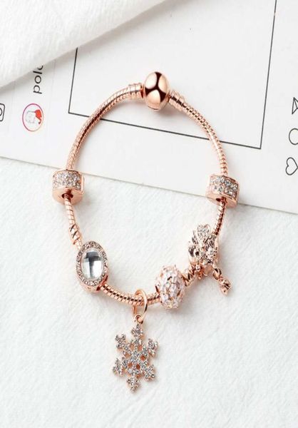new rose gold loose beads snowflake pendant bangle charm bead bracelet for girl diy jewelry as christmas gift4988956, Golden;silver
new rose gold loose beads snowflake pendant bangle charm bead bracelet for girl diy jewelry as christmas gift4988956, Golden;silver