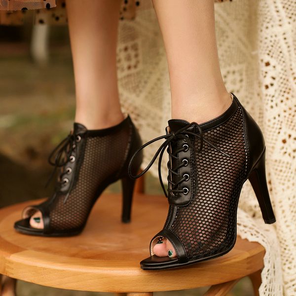 sandals new fashion women dance sandals high heels peep toe air mesh comfortable womens shoes for elegant parties plus size 47, Black
sandals new fashion women dance sandals high heels peep toe air mesh comfortable womens shoes for elegant parties plus size 47, Black
