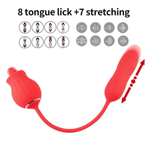 toy new products double tongue licking rose telescopic jump egg strong shock for women
toy new products double tongue licking rose telescopic jump egg strong shock for women