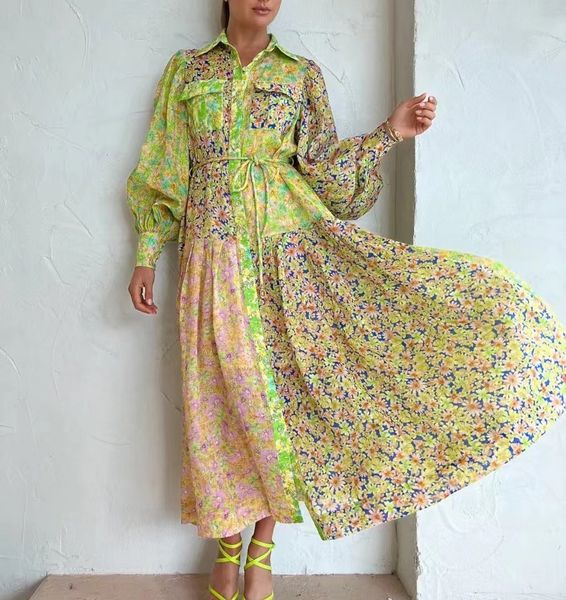 australian designer dress lapel neck green floral printer linen shirt dress, Black;gray
australian designer dress lapel neck green floral printer linen shirt dress, Black;gray