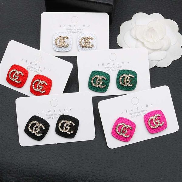 2023 designer small fragrance new 2021 letter fashion double g earrings versatile round face slim style, Black
2023 designer small fragrance new 2021 letter fashion double g earrings versatile round face slim style, Black