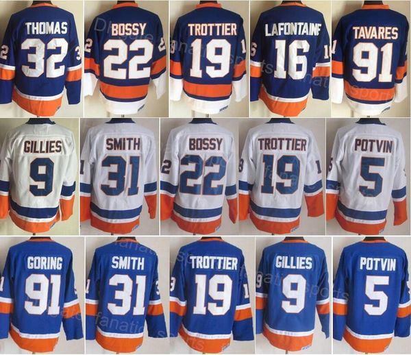 men vintage ice hockey retro john tavares jersey 22 mike bossy 5 denis potvin 9 clark gillies 19 bryan trottier 31 billy smith 32 steve thom, Black;red
men vintage ice hockey retro john tavares jersey 22 mike bossy 5 denis potvin 9 clark gillies 19 bryan trottier 31 billy smith 32 steve thom, Black;red