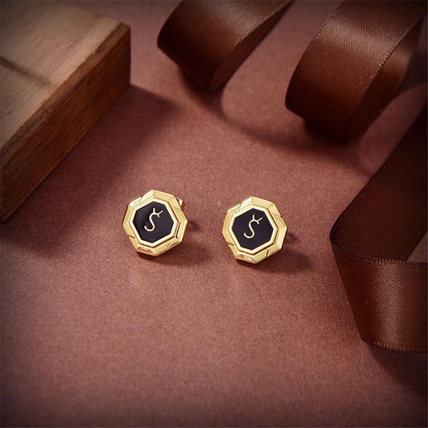 octagon gold border charm black base letter ear stud for women light convenience lady elegant earrings, Golden
octagon gold border charm black base letter ear stud for women light convenience lady elegant earrings, Golden