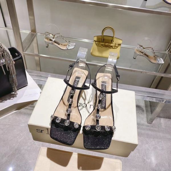 stiletto heel designer sandals sr shoes women shoes sandal genuine leather diamond chain satin padlock 5 cm high heeled band box size 34-42, Black
stiletto heel designer sandals sr shoes women shoes sandal genuine leather diamond chain satin padlock 5 cm high heeled band box size 34-42, Black