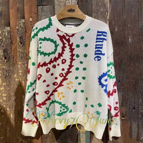 23fw new rhude knitted sweater men women cashew jacquard rhude sweatshirts pullover, White;black
23fw new rhude knitted sweater men women cashew jacquard rhude sweatshirts pullover, White;black
